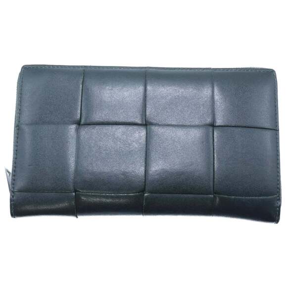 BOTTEGA VENETA Maxi Intrecciato Cassette Round Zip Long Wallet (with Coin Pur...